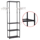 Perchero para ropa con 3 estante y colgador