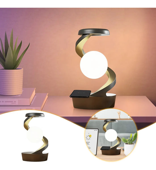 Lámpara de mesa flotante giratoria